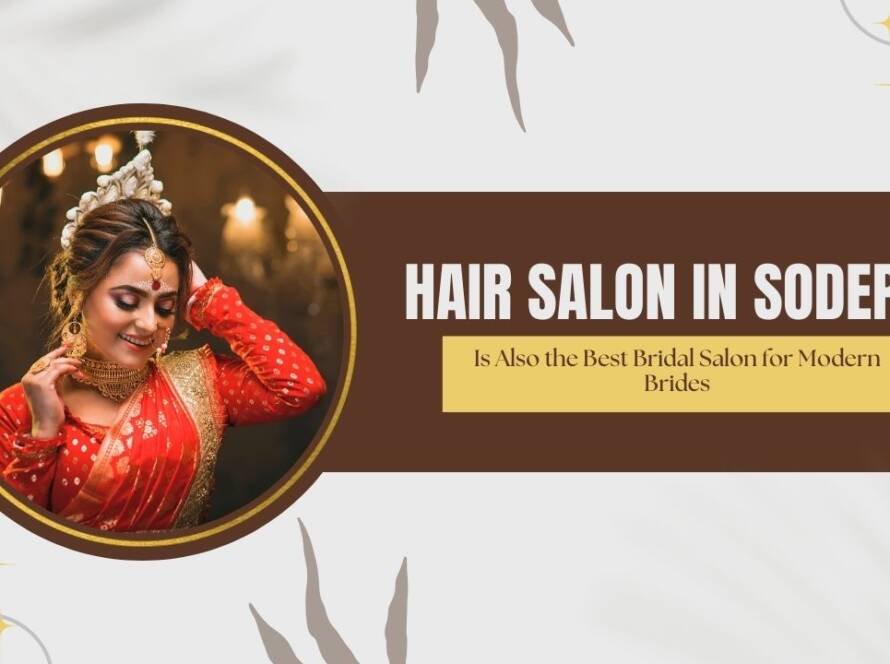 A bride getting her hairstyle done by a professional stylist at the best hair salon in Sodepur, preparing for her wedding day at the best bridal salon.