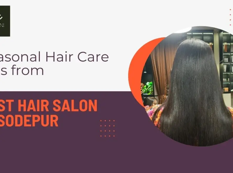 A girl showing her back after a fresh haircut at the best salon in Sodepur, highlighting her healthy and styled hair.