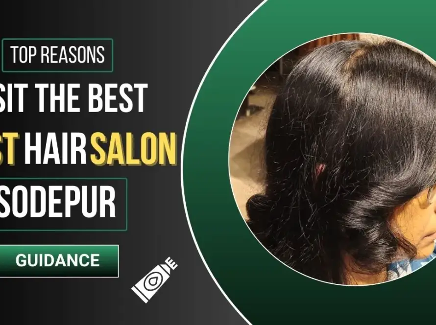 Customer getting a stylish haircut at the best hair salon in Sodepur with a professional hairstylist providing expert service.